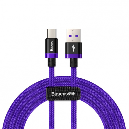 Кабель Baseus CATZH-B05 QC 3.0, USB - USB Type-C, 2 м, quick charge 3.0, фиолетовый