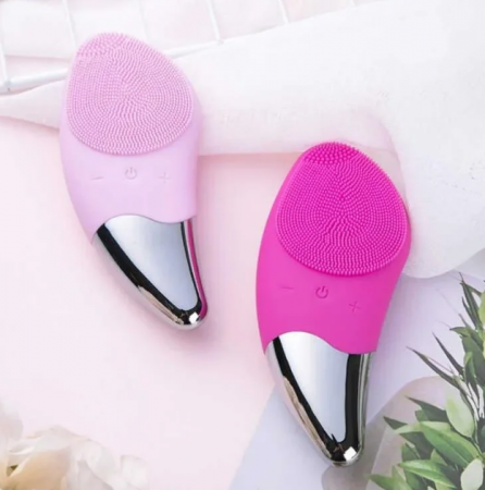Электрическая силиконовая массажная щётка для чистки лица Sonic Facial Brush
