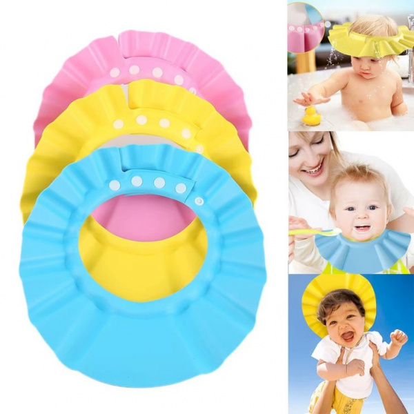 Детский защитный козырёк для купания Baby Bath Waterproof Shower Bonnet 