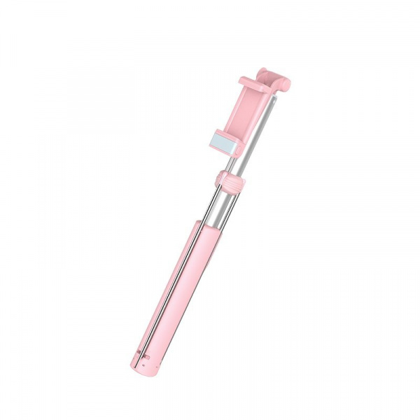Монопод для селфи Hoco K10B, Bluetooth, розовый