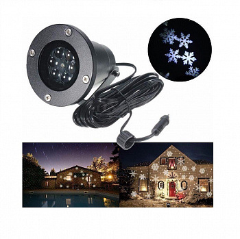 Лазерный проектор Led Strahler Schneeflocke с эффектом цветомузыки