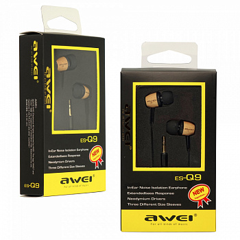 Наушники-вкладыши  Awei ESQ9 (black)