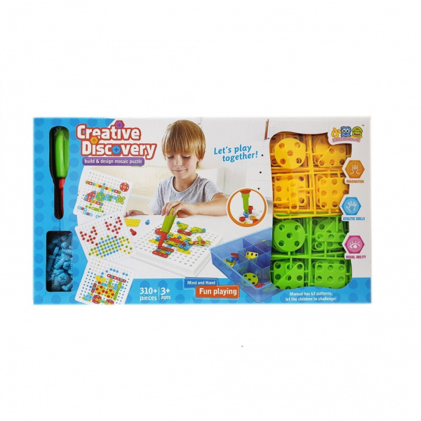 Конструктор мозаика с отверткой Creative Discovery