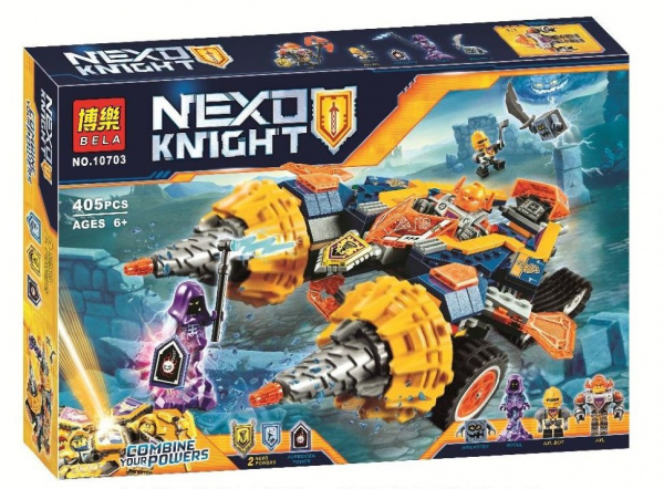 Конструктор Nexo Knights Бур-машина Акселя 405 деталей