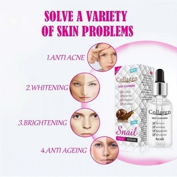Коллагеновая сыворотка для лица с муцином улитки Snail Collagen