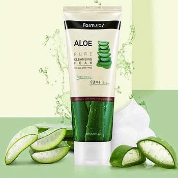 Пенка для умывания FarmStay Aloe Pure Cleansing Foam