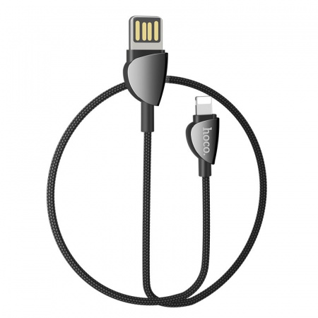 Кабель Hoco U62, lightning, 1.2 м, черный