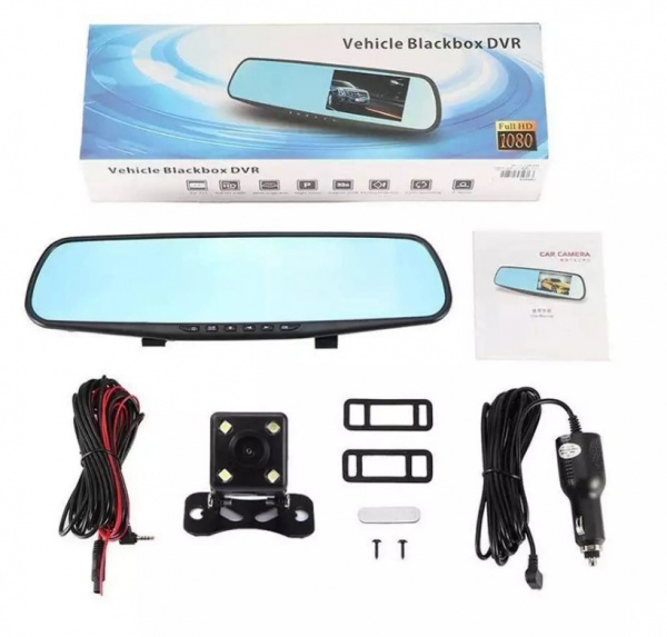 Видеорегистратор зеркало с камерой Vehicle Blackbox DVR Full HD