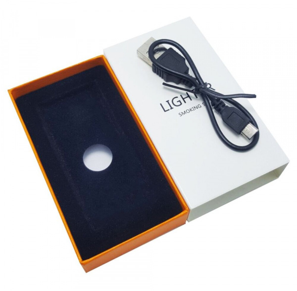 Сенсорная электронная USB зажигалка Lighter smoking set
