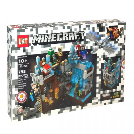 Конструктор LKT Minecraft 123-225 Битва в ледяной пещере 798 деталей 10+