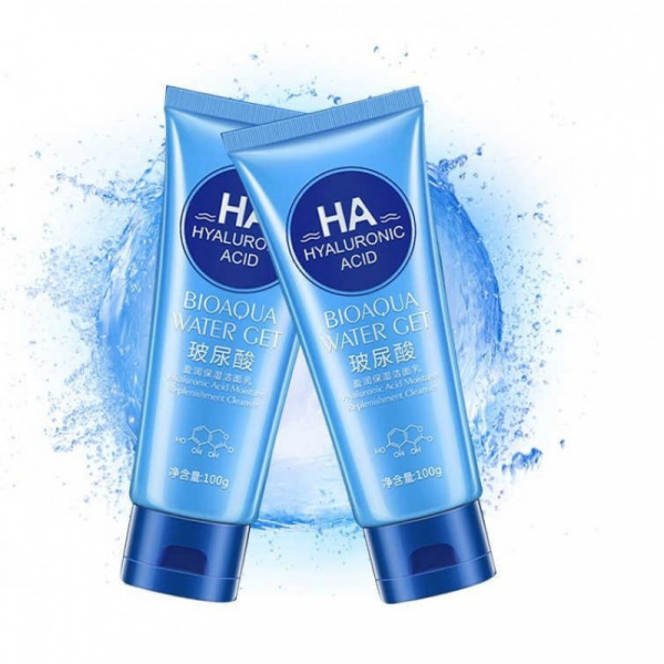 Пенка для умывания с гиалуроновой кислотой Bioaqua Water Get Hyaluronic Acid