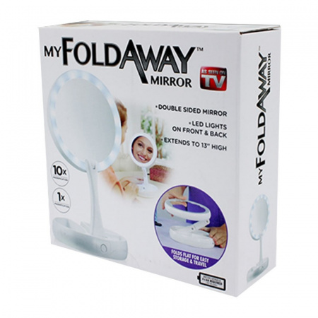 Косметическое настольное зеркало с подсветкой My Foldaway Mirror