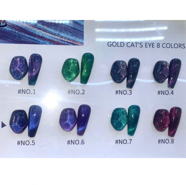 Гель лак кошачий глаз GOLD CAT Eyes