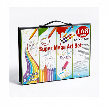 Большой набор для рисования в кейсе Super Mega Set 168 предметов