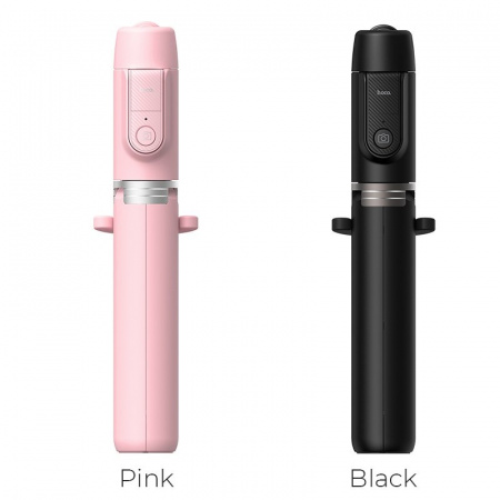 Монопод для селфи Hoco K11, Bluetooth, розовый