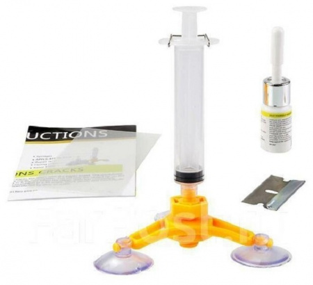Набор для ремонта сколов и трещин лобового стекла автомобиля Windshield Repair Kit