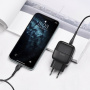 Зарядное устройство HOCO C77A Highway, 2.4A, черный, кабель Lightning