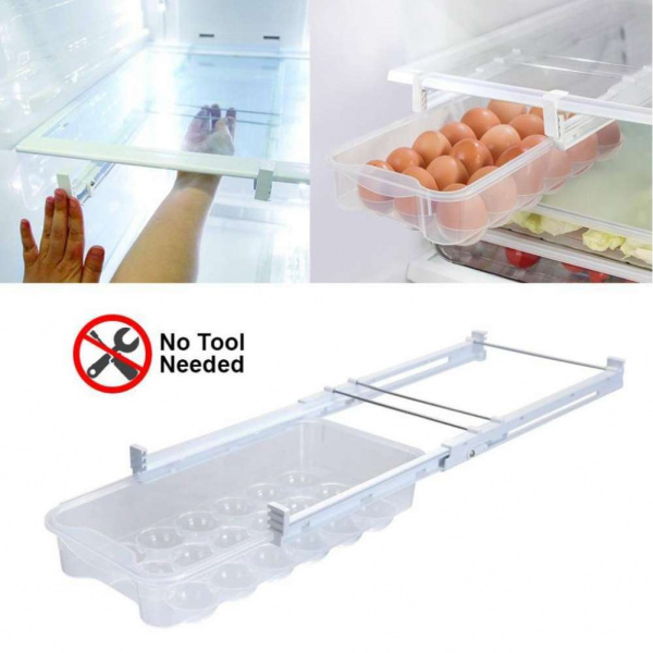 Контейнер для 18 яиц Smart Egg Drawer, выдвижной, регулируемый