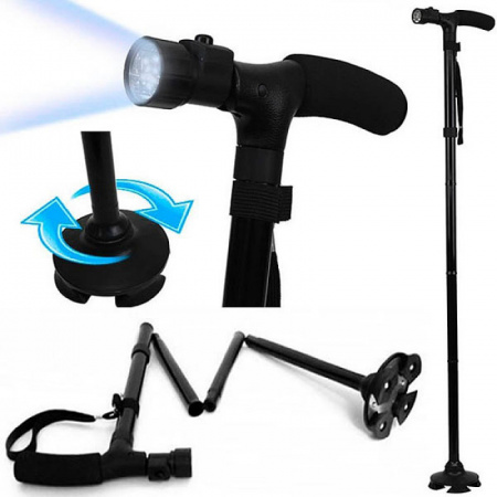 Складная трость с Led фонариком Trusty Cane