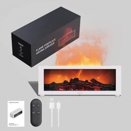 Увлажнитель воздуха с эффектом пламени Flame fireplace aroma diffuser 
