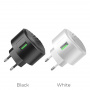Сетевое зарядное устройство Hoco C68A QC3.0, 1 USB, 2.4А, Quick charge 3.0, черный