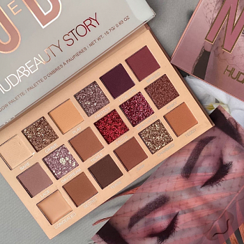Палетка теней HudaBeauty STORY The New Nude Eye Shadow Palette 01