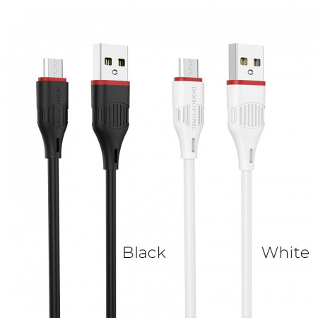 Кабель Borofone BX17 USB - micro USB, 1 м белый