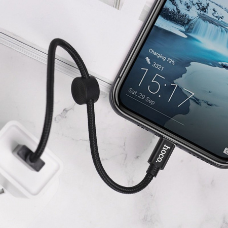 Кабель Hoco X35 Premium, USB - USB Type-C, 0.25 м, черный