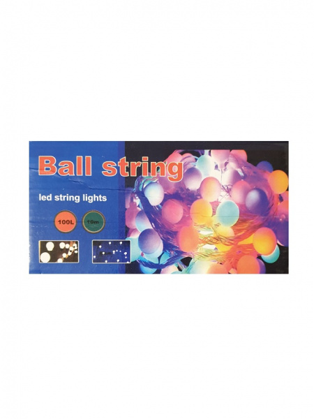 Гирлянда на ёлку ленточная Шары Ball String 10м