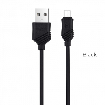 Кабель Hoco X6 Khaki USB - micro USB, 1 м черный