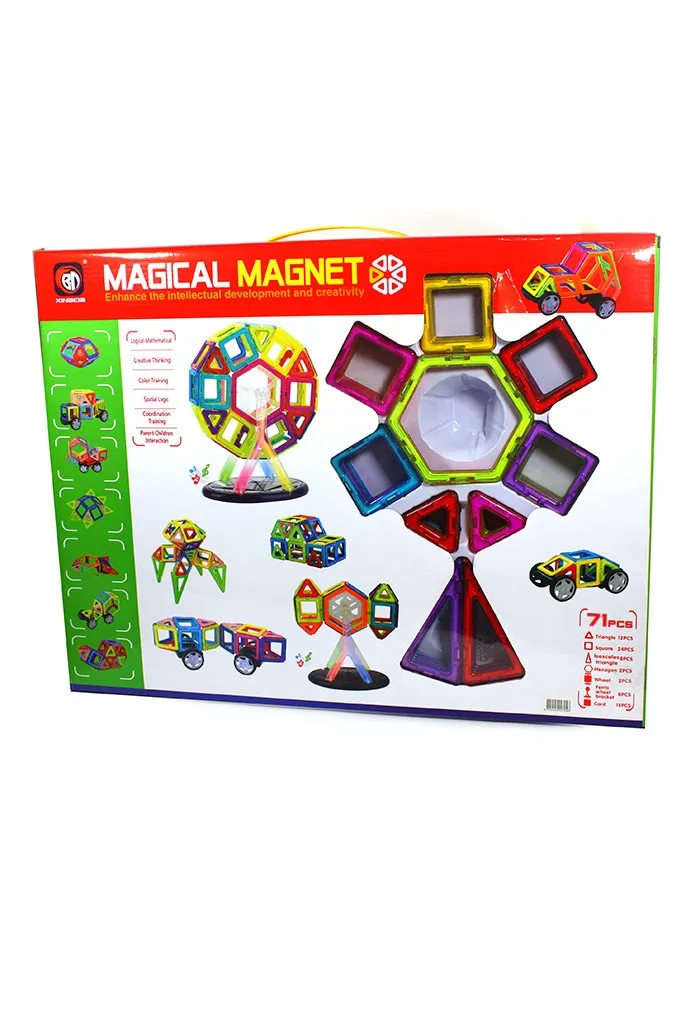 Магнитный конструктор Magical Magnet 71 деталь